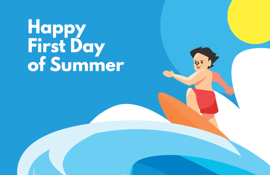 Free Happy First Day of Summer Illustration in Illustrator, PSD, EPS, SVG, JPG, PNG
