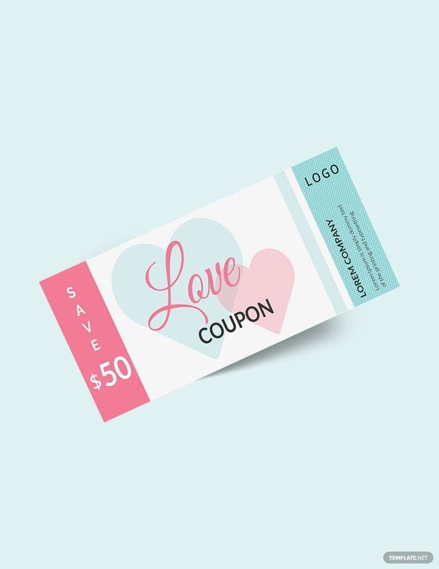Free Love Blank Coupon Template