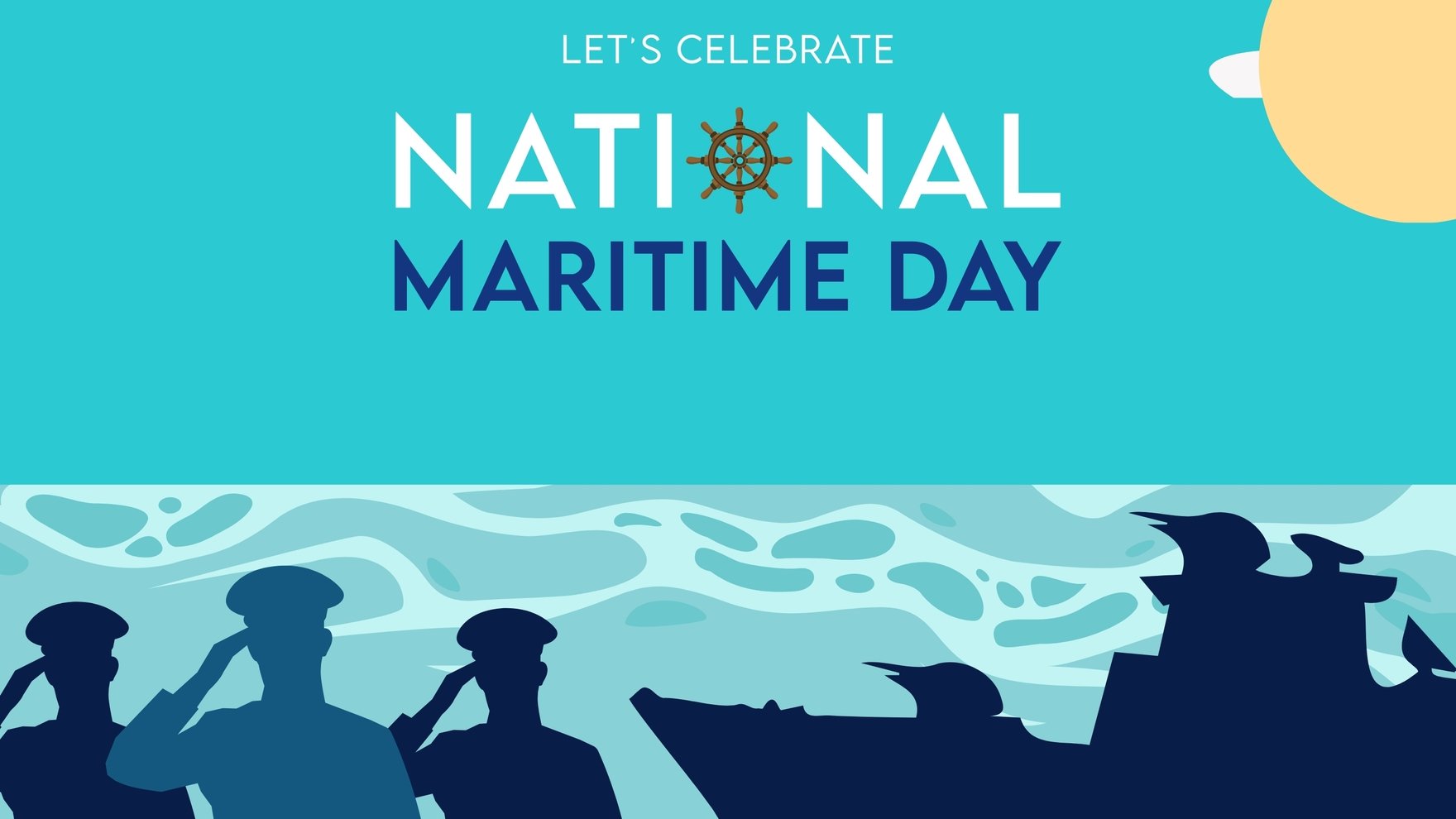 Free National Maritime Day Banner Background