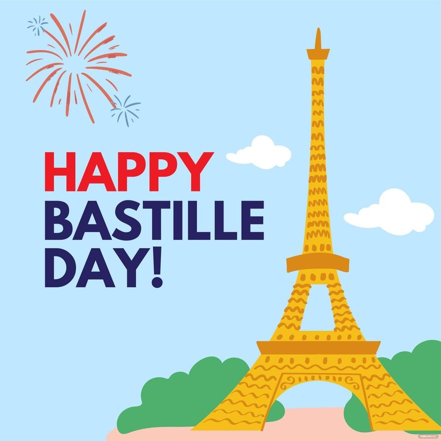 Bastille Day Cartoon Vector in Illustrator, PSD, EPS, SVG, JPG, PNG