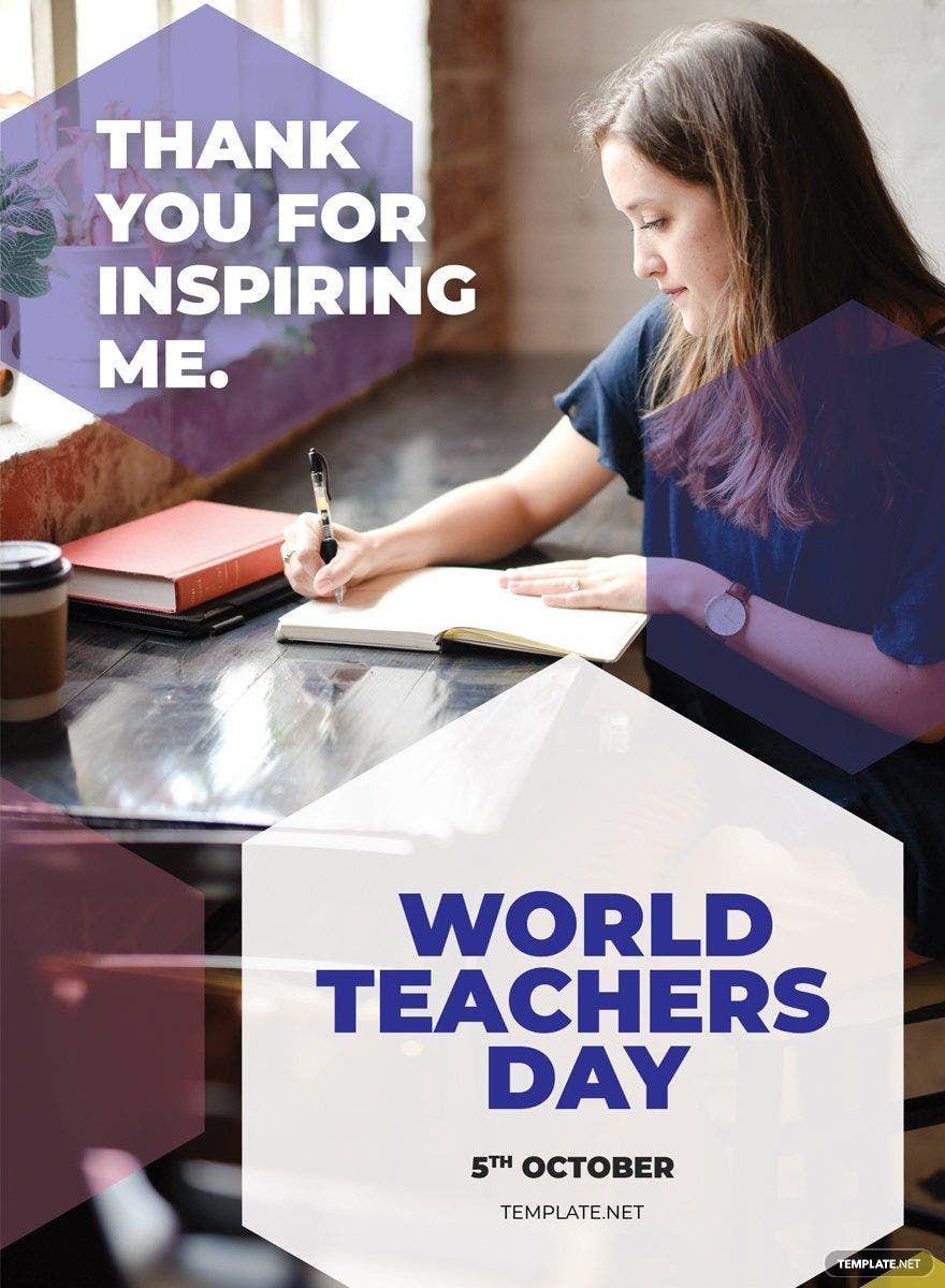 Free International Teachers Day Greeting Card Template