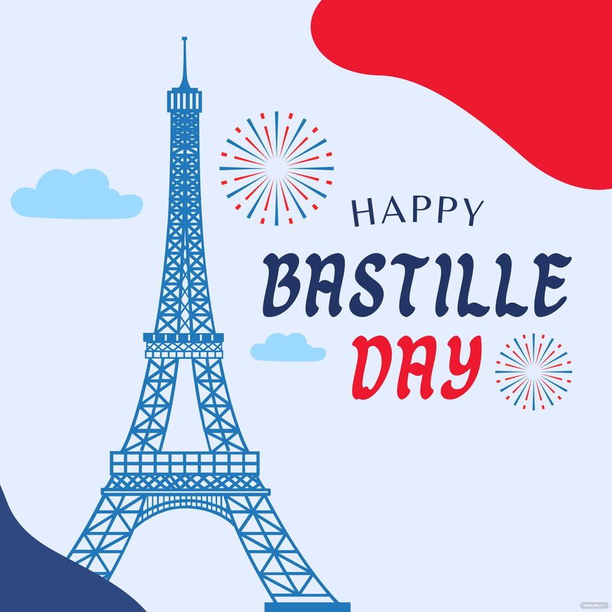 Free Happy Bastille Day Illustration in Illustrator, PSD, EPS, SVG, JPG, PNG