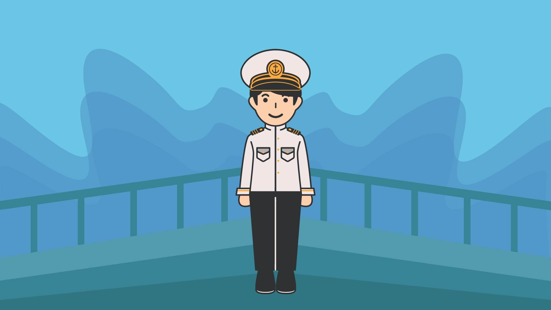 Free National Maritime Day Cartoon Background in PDF, Illustrator, PSD, EPS, SVG, JPG, PNG
