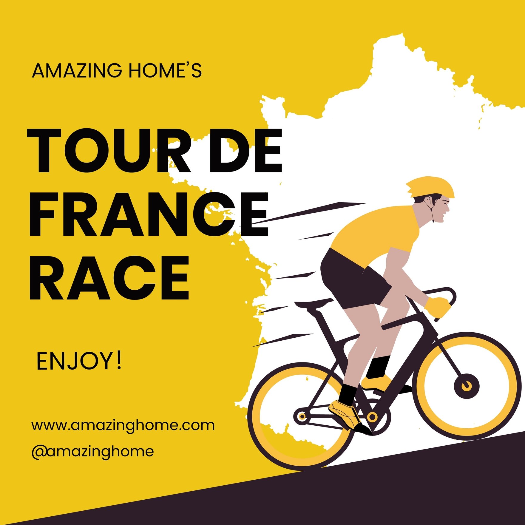Free Tour de France Instagram Post in Illustrator, PSD, EPS, SVG, PNG, JPEG