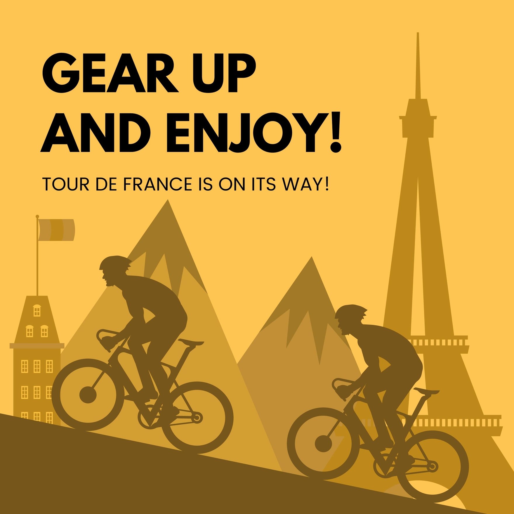Free Tour de France Whatsapp Post in Illustrator, PSD, EPS, SVG, PNG, JPEG