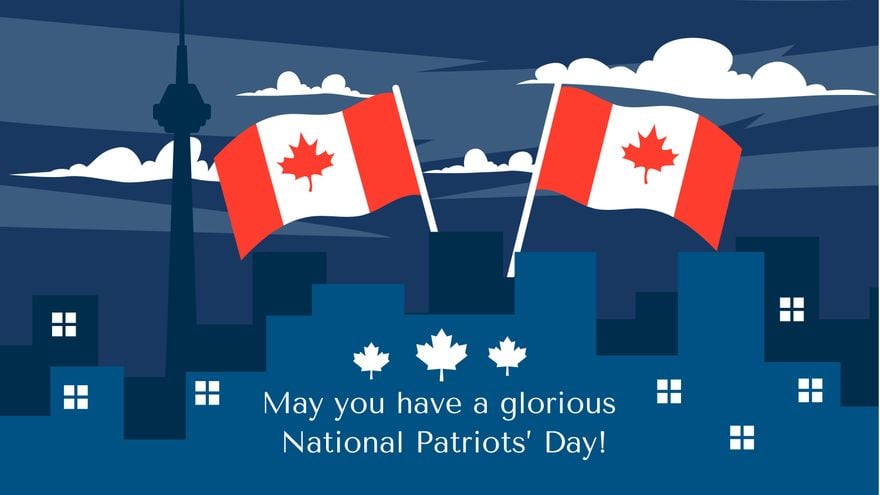 Free National Patriots' Day Wishes Background