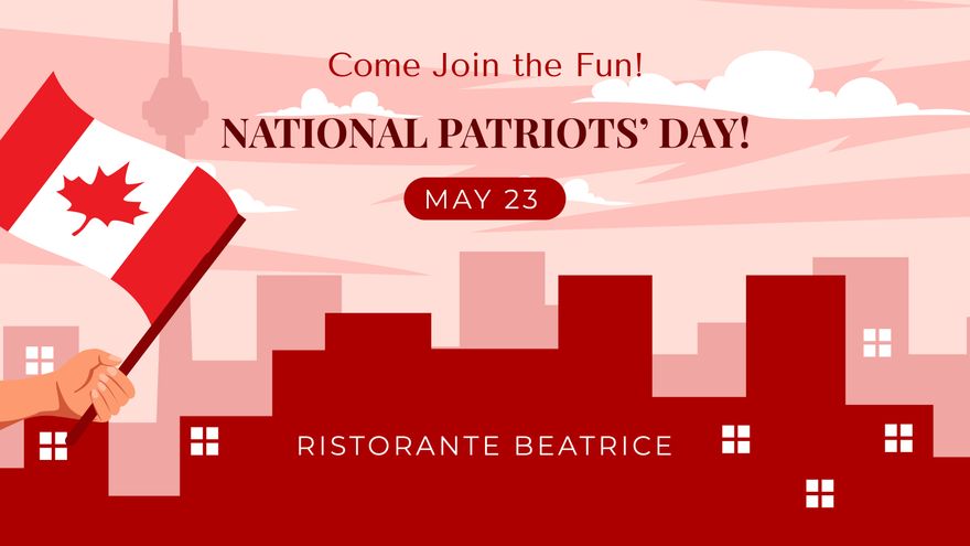 Free National Patriots' Day Invitation Background