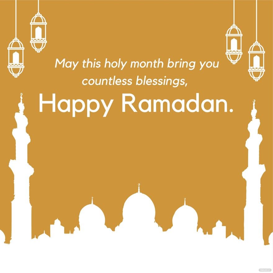 Free Ramadan Message Vector