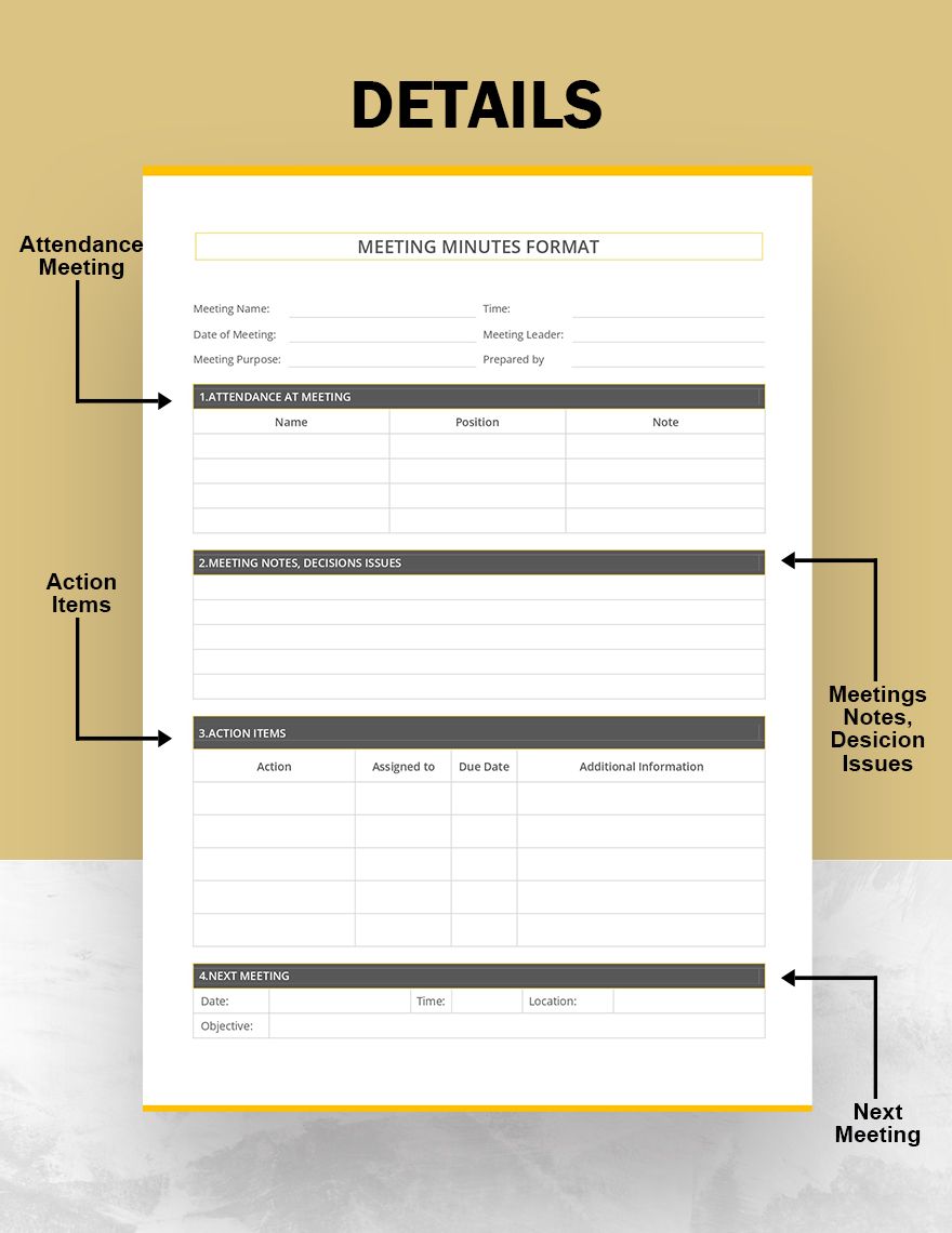 Meeting Minutes Format Template