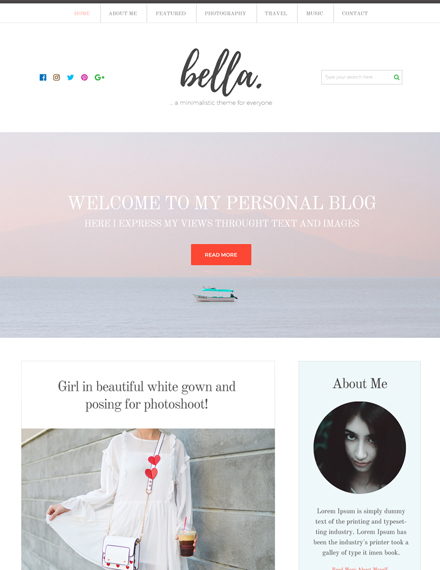 Free Personal Blog HTML5/CSS3 Website Template