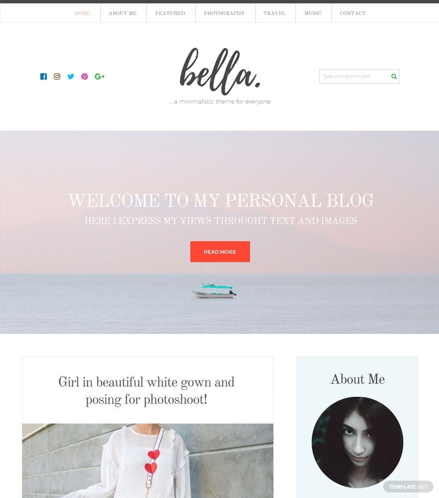 Personal Blog HTML5/CSS3 Website Template in HTML5