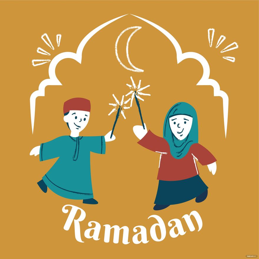 Ramadan Chalk Design Vector