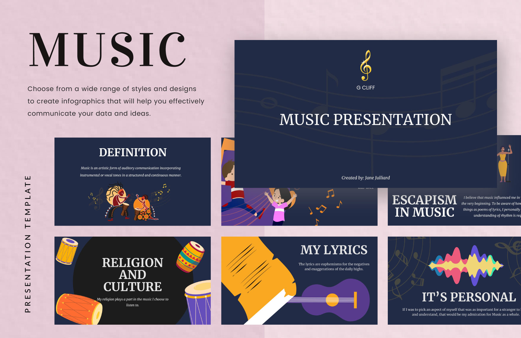 Music Presentation Template in PDF, PowerPoint, Google Slides