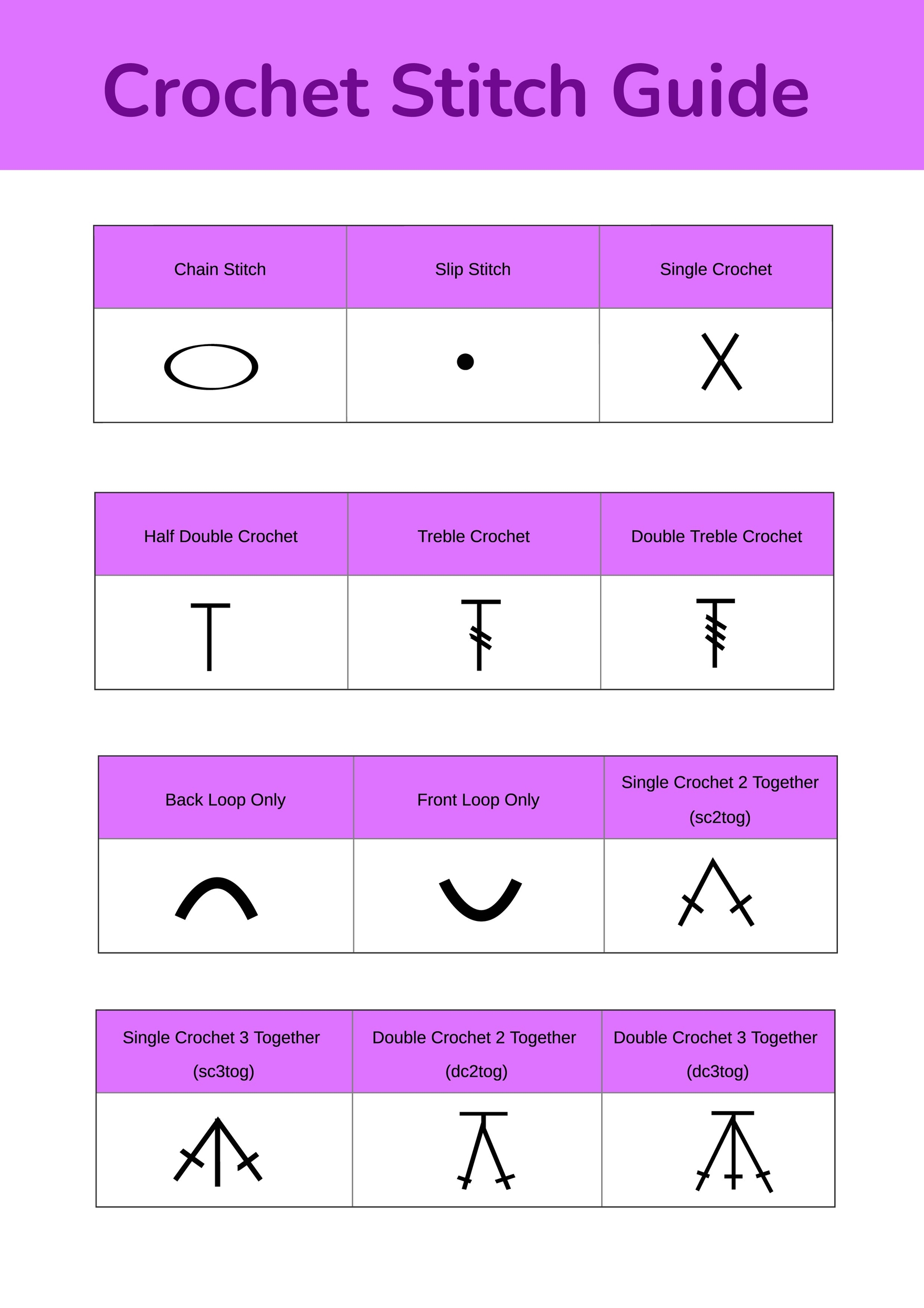 Crochet Hook Conversion Chart Printable 