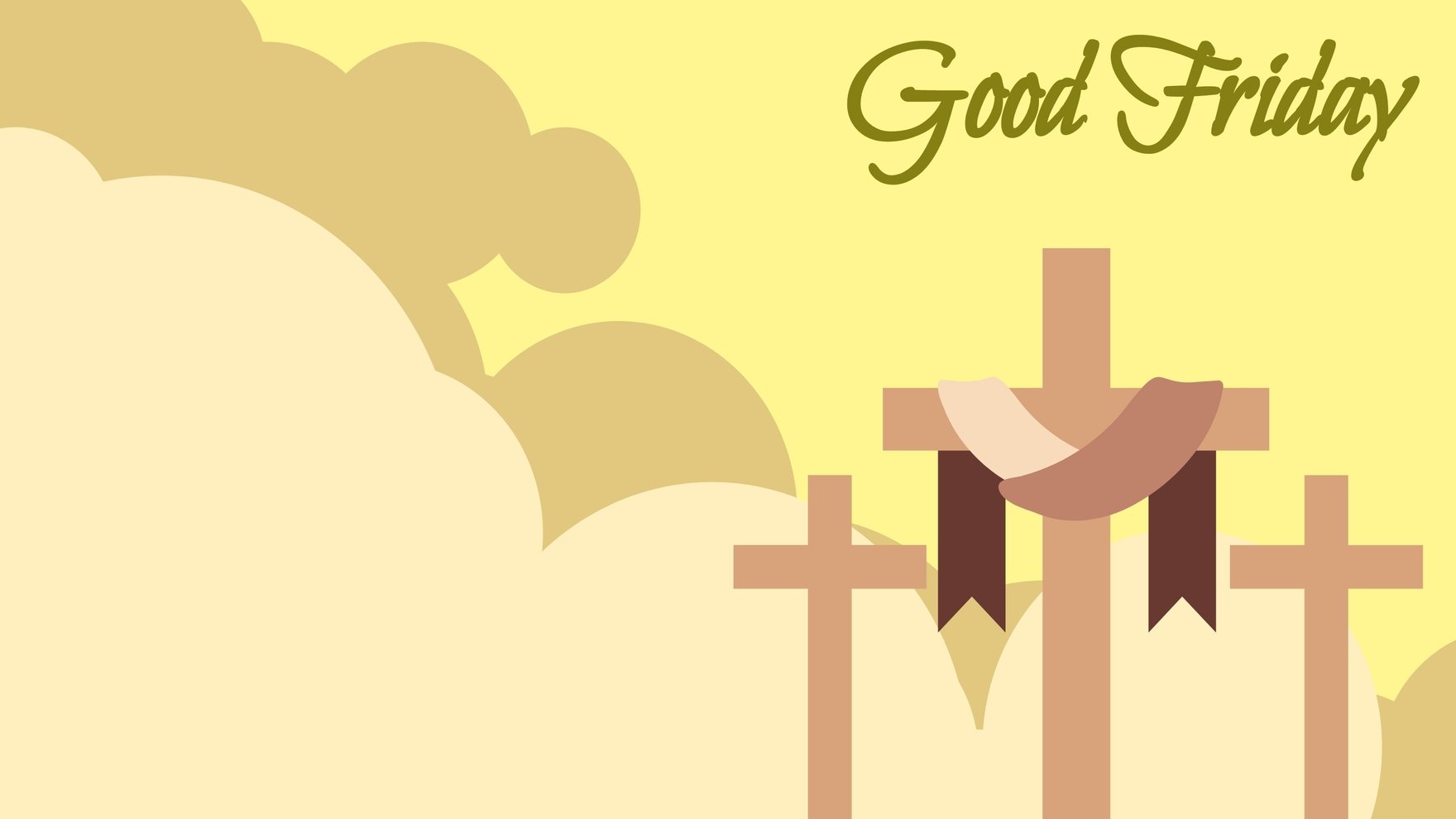Free Good Friday Yellow Background in PDF, Illustrator, PSD, EPS, SVG, JPG, PNG