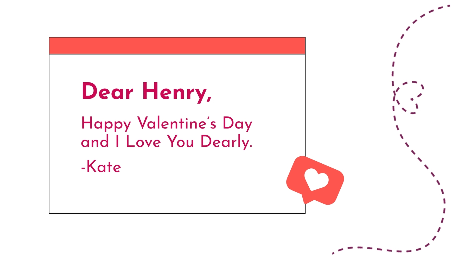 Valentine's Day Greeting Card Presentation