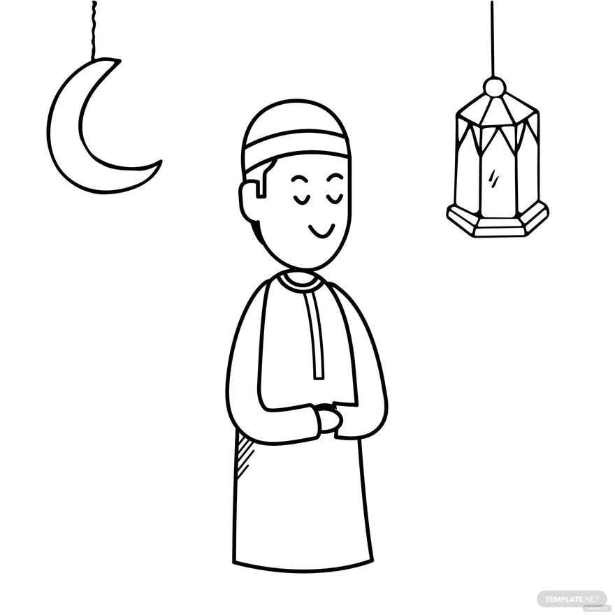 Free Vector  Beautiful hand draw sketch ramadan kareem card