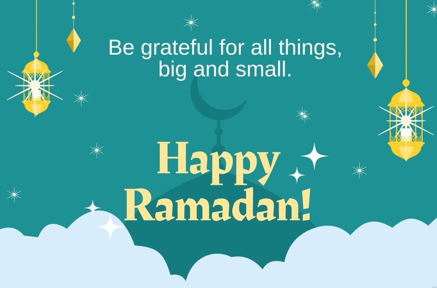 Free Happy Ramadan Banner in Illustrator, PSD, EPS, SVG, JPG, PNG