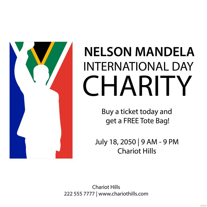 Nelson Mandela International Day Flyer Vector