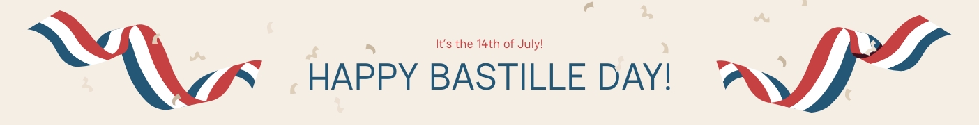 Free Bastille Day Website Banner in Illustrator, PSD, EPS, SVG, PNG, JPEG