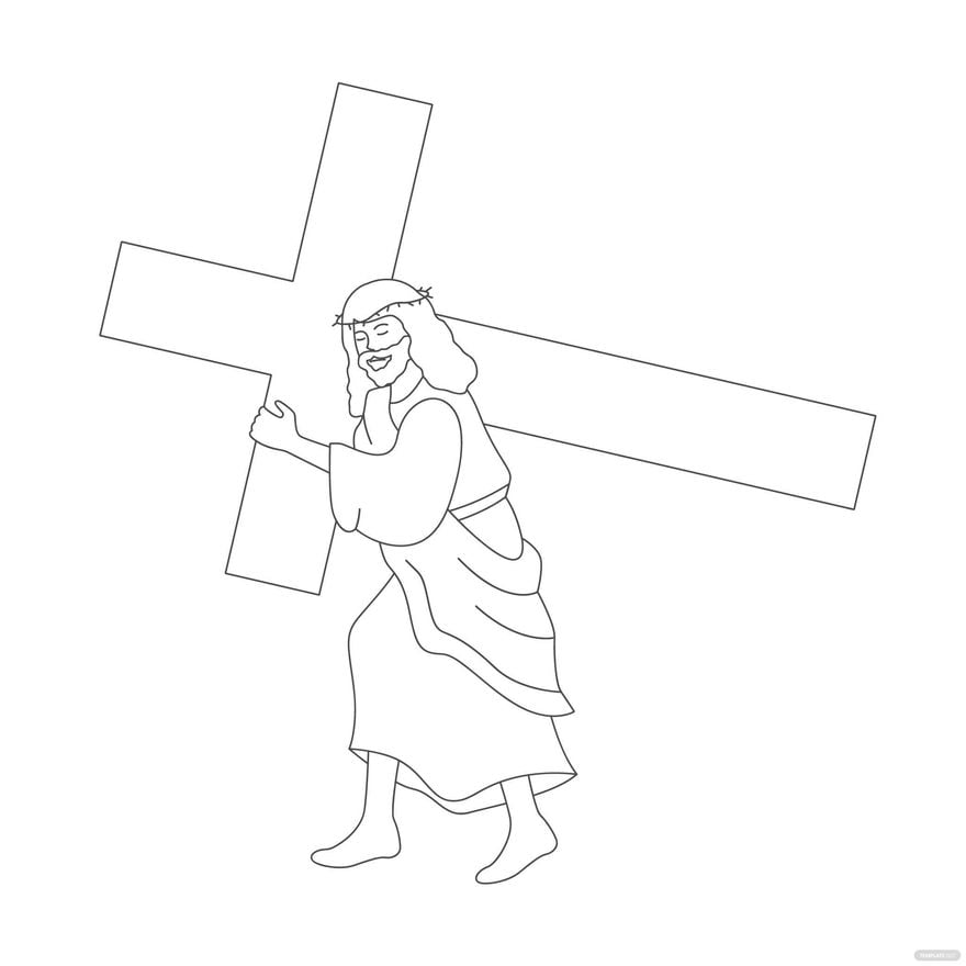 Free Vector  Good friday and easter jesus on the cross sketch vector  illustration