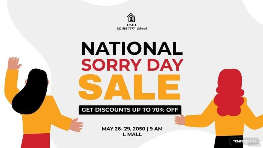 National Sorry Day Flyer Background