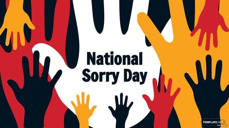 Free National Sorry Day Vector Background in PDF, Illustrator, PSD, EPS, SVG, JPG, PNG