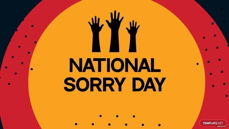 Free National Sorry Day Banner Background in PDF, Illustrator, PSD, EPS, SVG, JPG, PNG