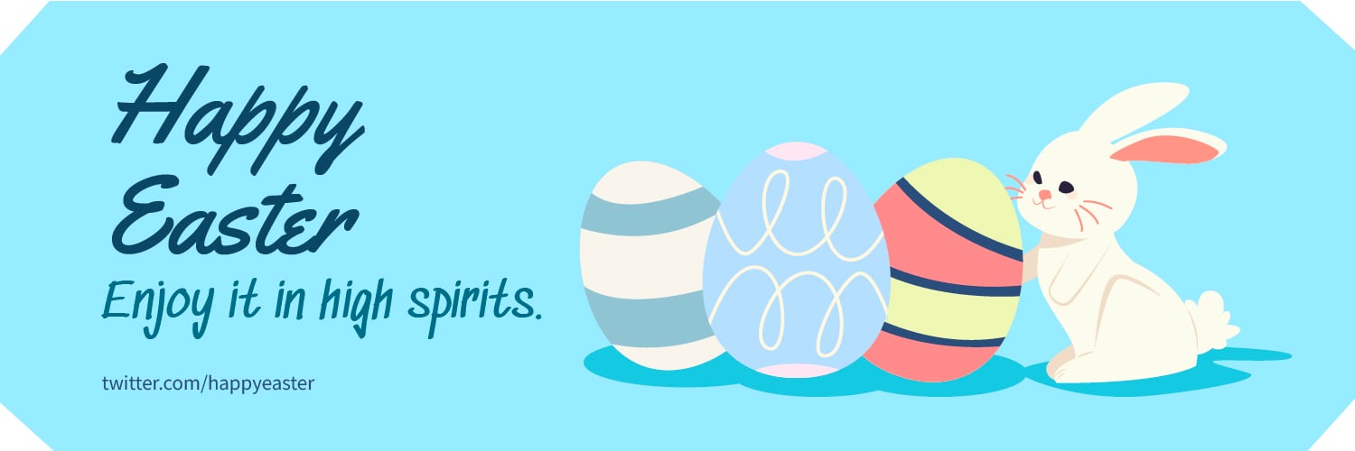 Easter Twitter Banner in Illustrator, PSD, EPS, SVG, JPG, PNG