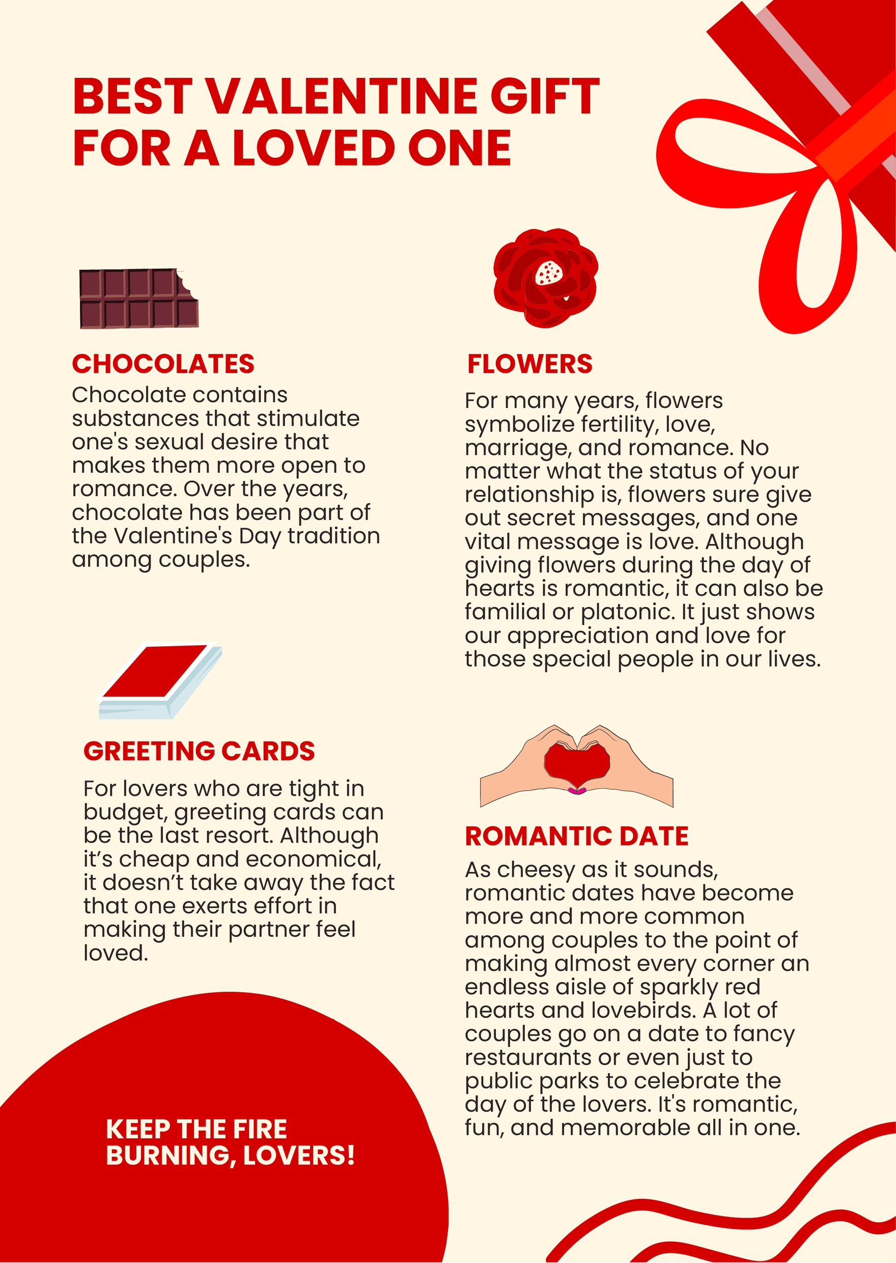 Free Valentine's Day Gifts Infographic in Word, Google Docs, Illustrator, PSD