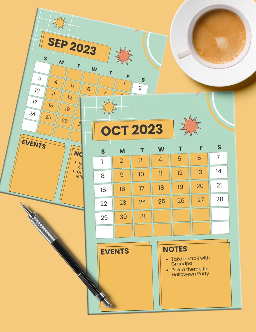  Monthly Planner Template