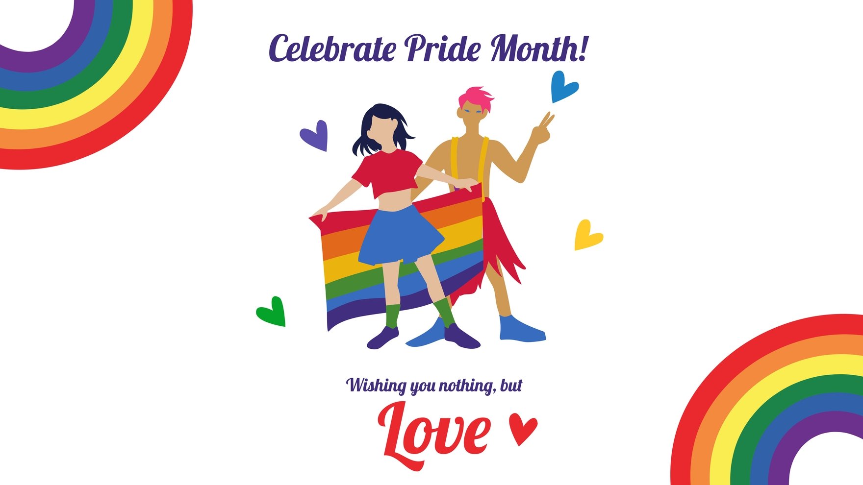 Free Pride Month Wishes Background in PDF, Illustrator, PSD, EPS, SVG, JPG, PNG