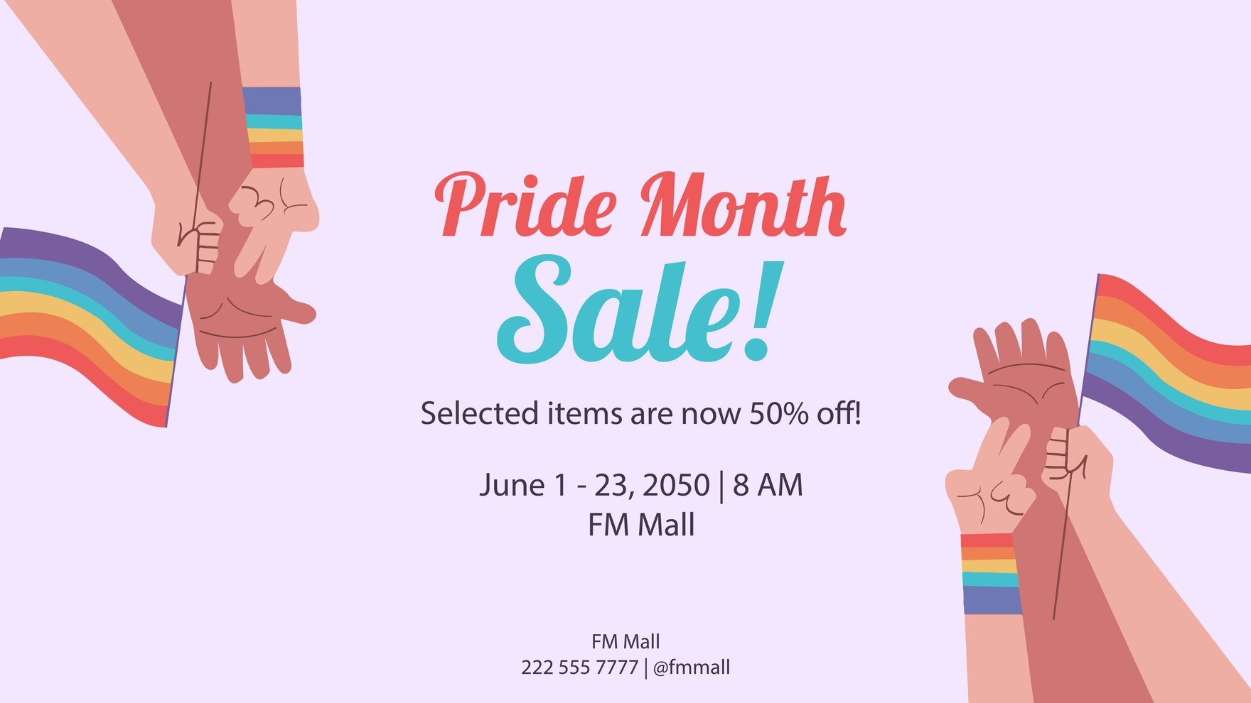 Free Pride Month Flyer Background