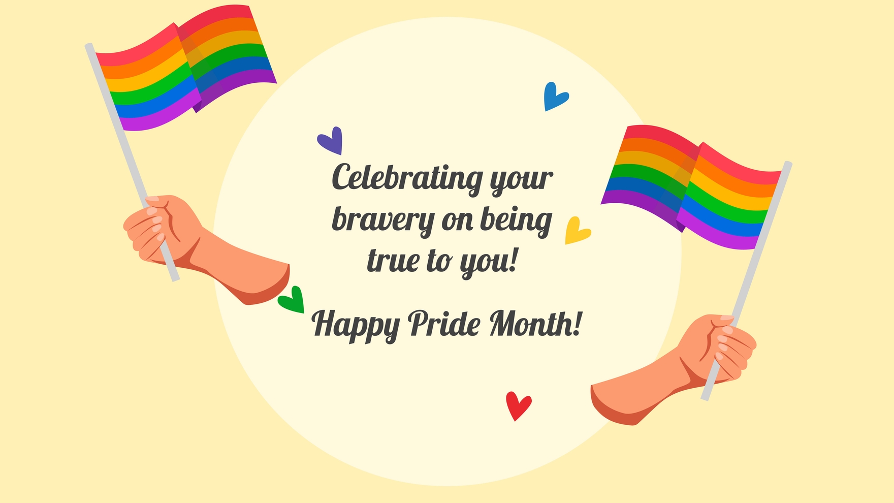 Free Pride Month Greeting Card Background
