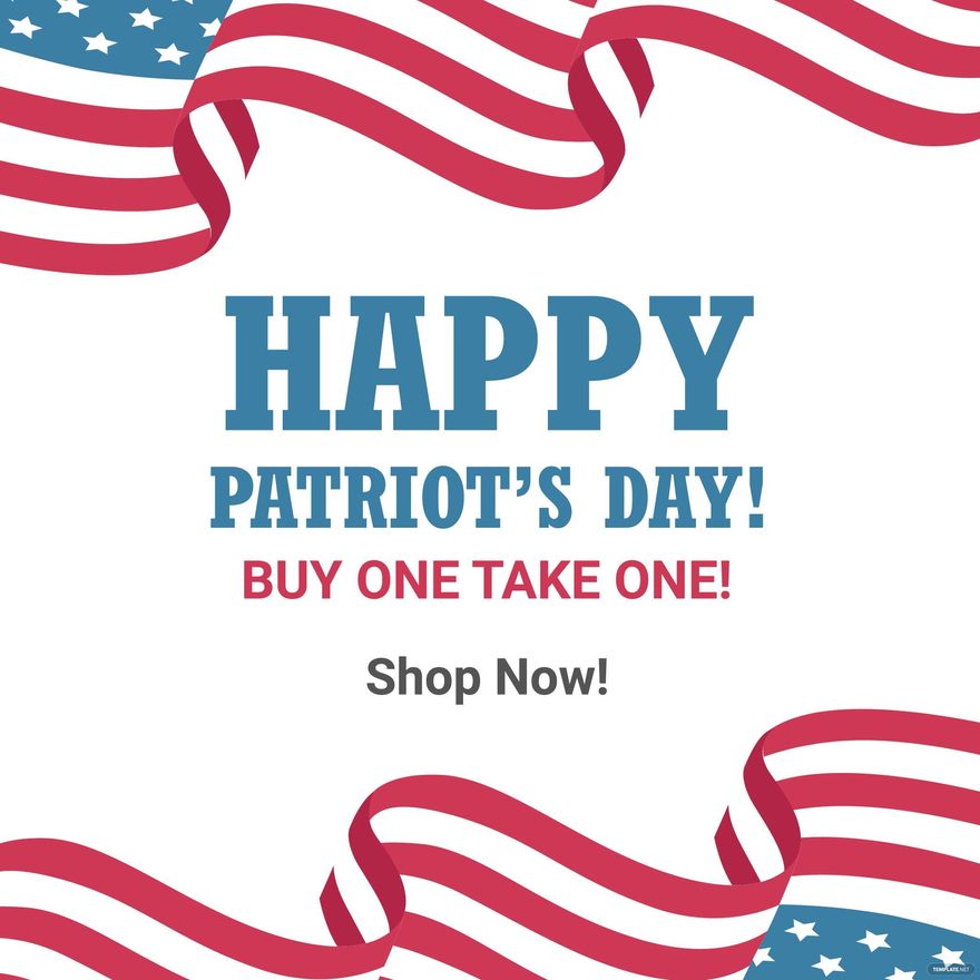 Patriots' Day Promotion Vector