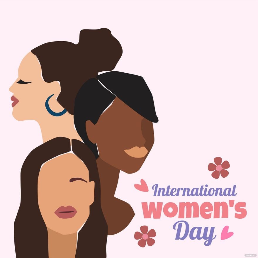 International Women's Day Cartoon Vector in Illustrator, PSD, EPS, SVG, JPG, PNG