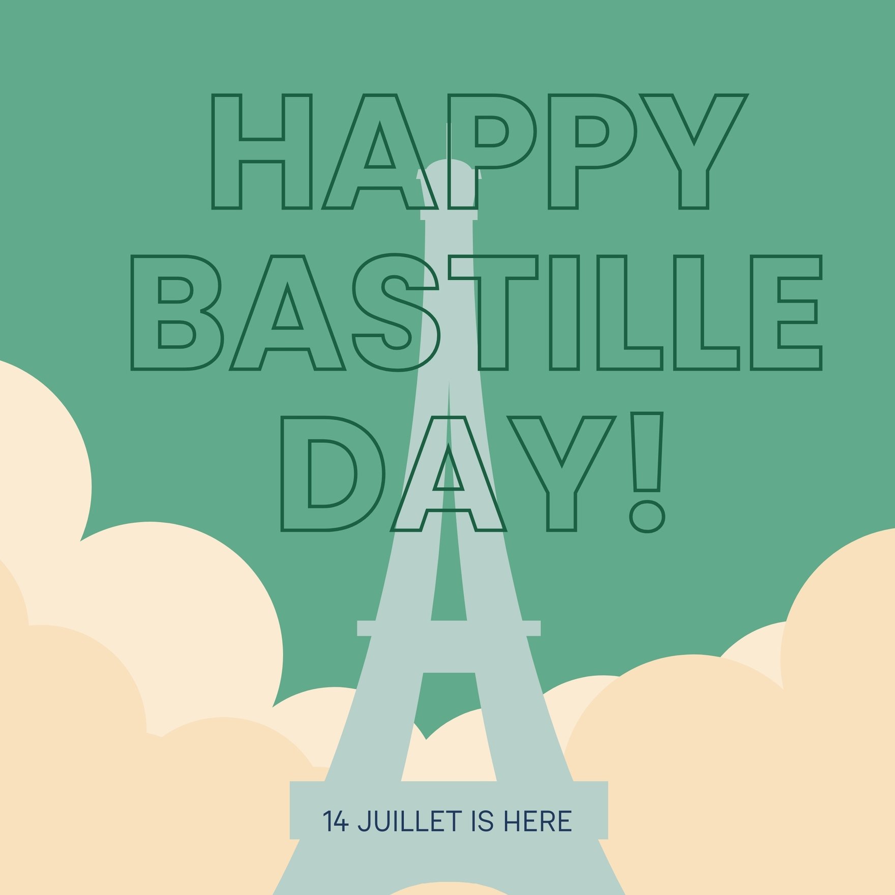 Bastille Day Whatsapp Post