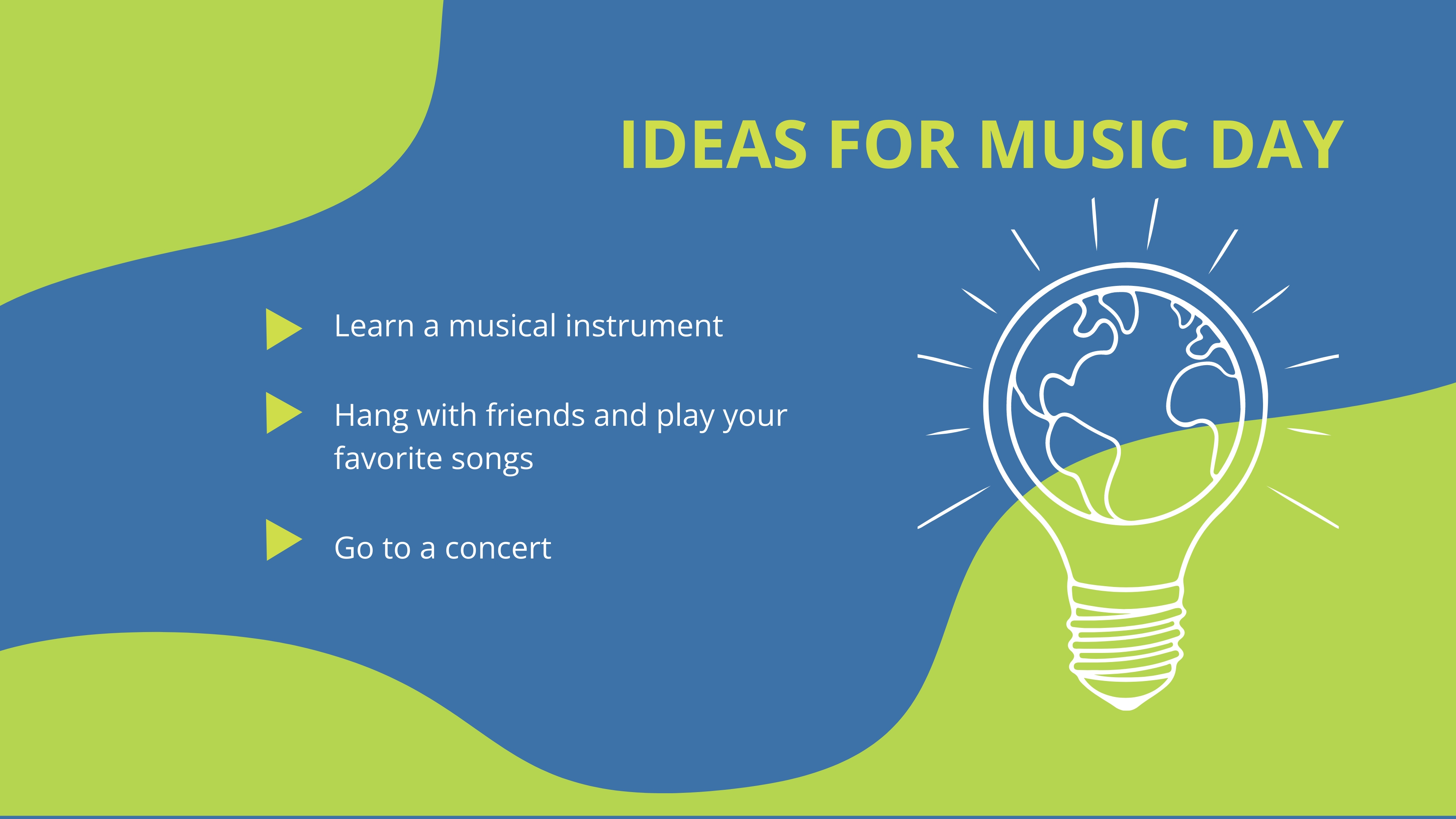 Free World Music Day Presentation Template to Edit Online