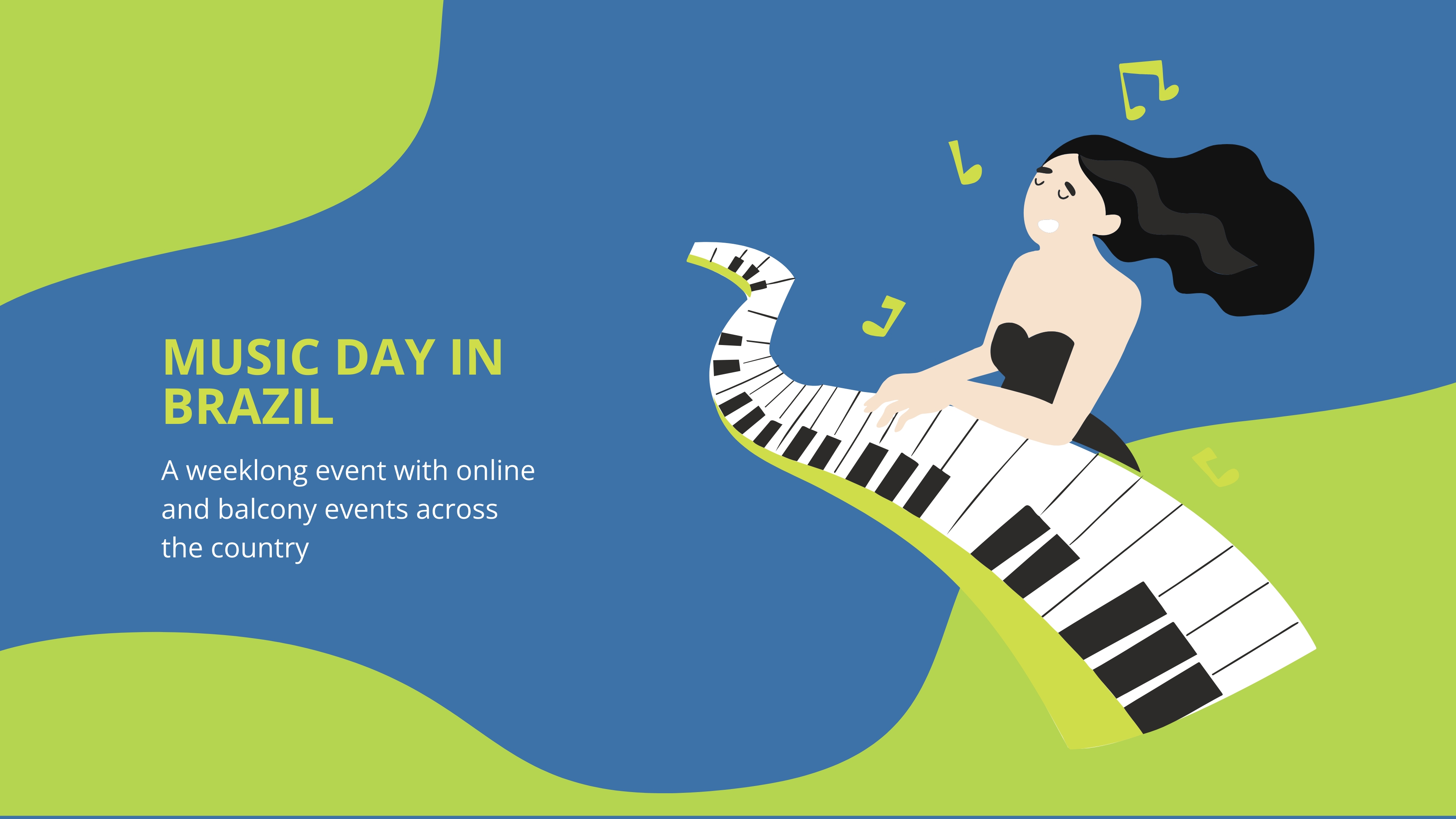 Free World Music Day Presentation Template to Edit Online