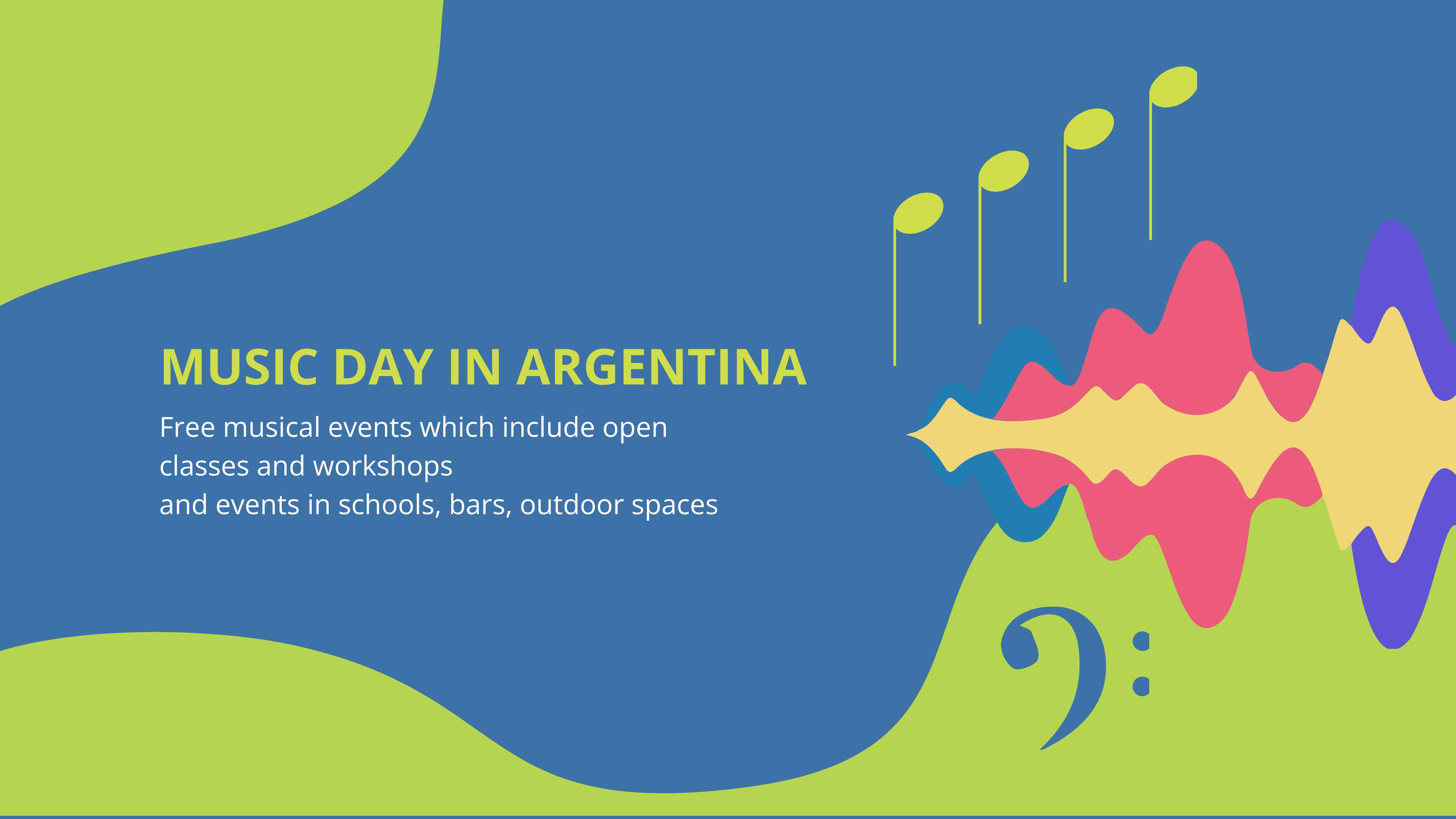 Free World Music Day Presentation Template to Edit Online