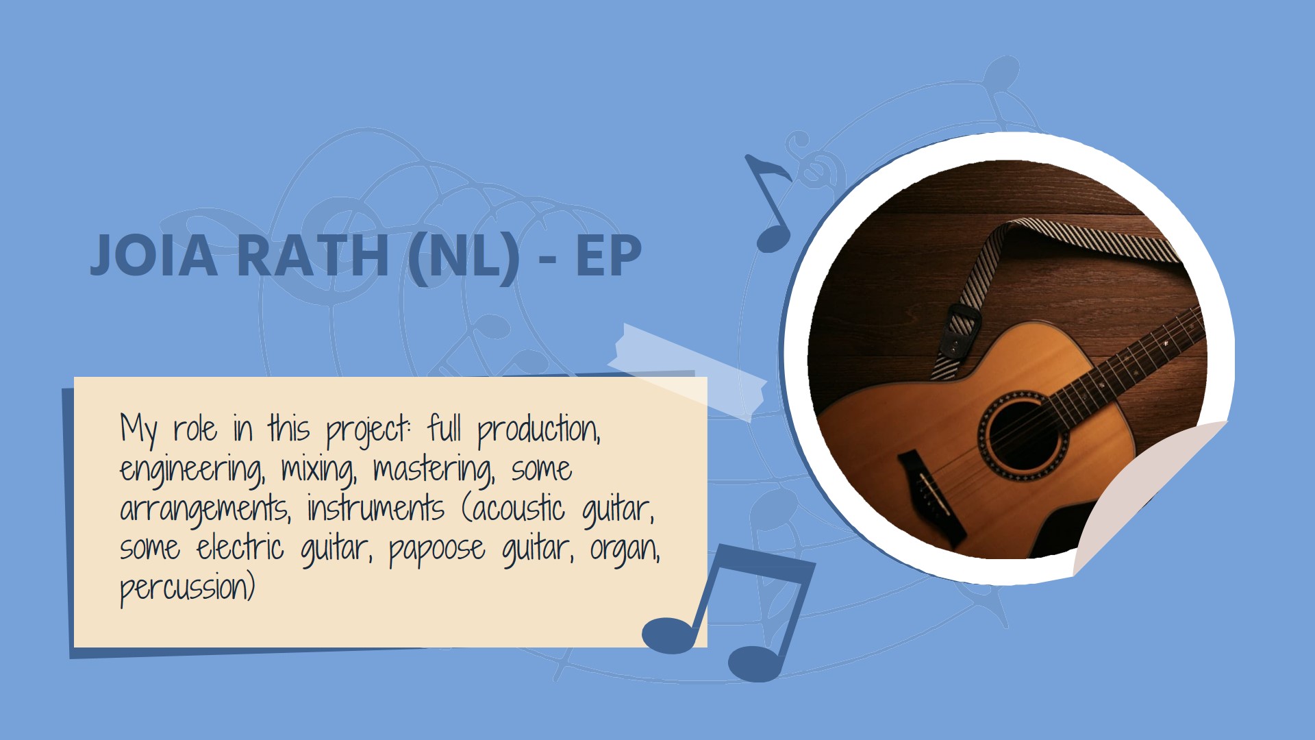 Free Singer-Songwriter Portfolio Presentation Template to Edit Online