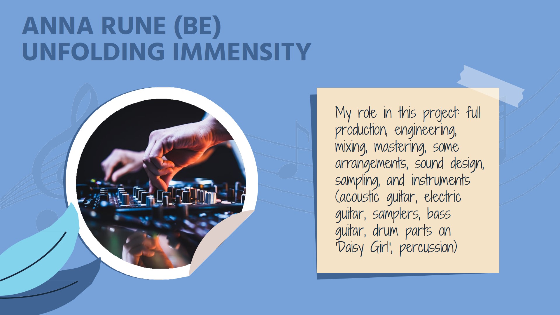 Free Singer-Songwriter Portfolio Presentation Template to Edit Online