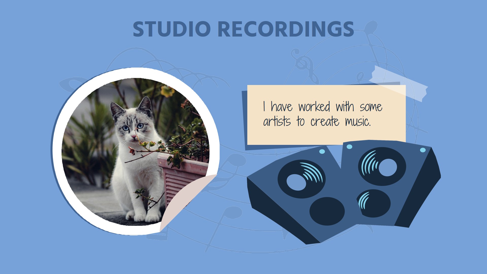 Free Singer-Songwriter Portfolio Presentation Template to Edit Online