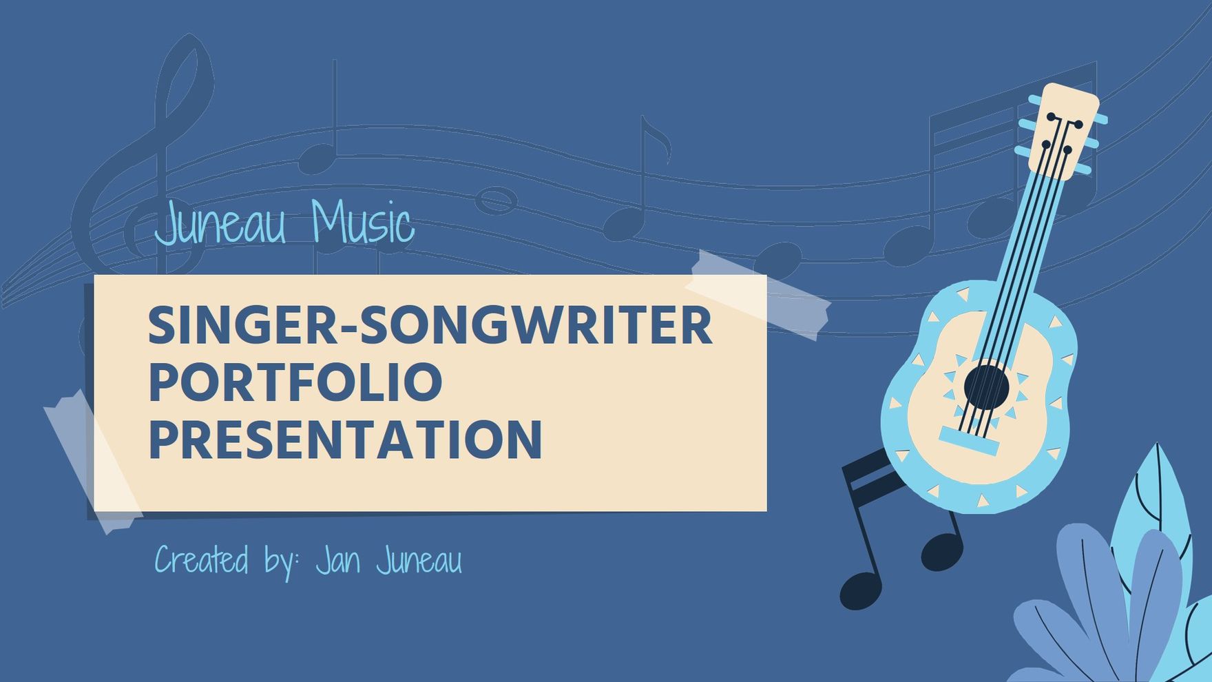 Singer-Songwriter Portfolio Presentation Template