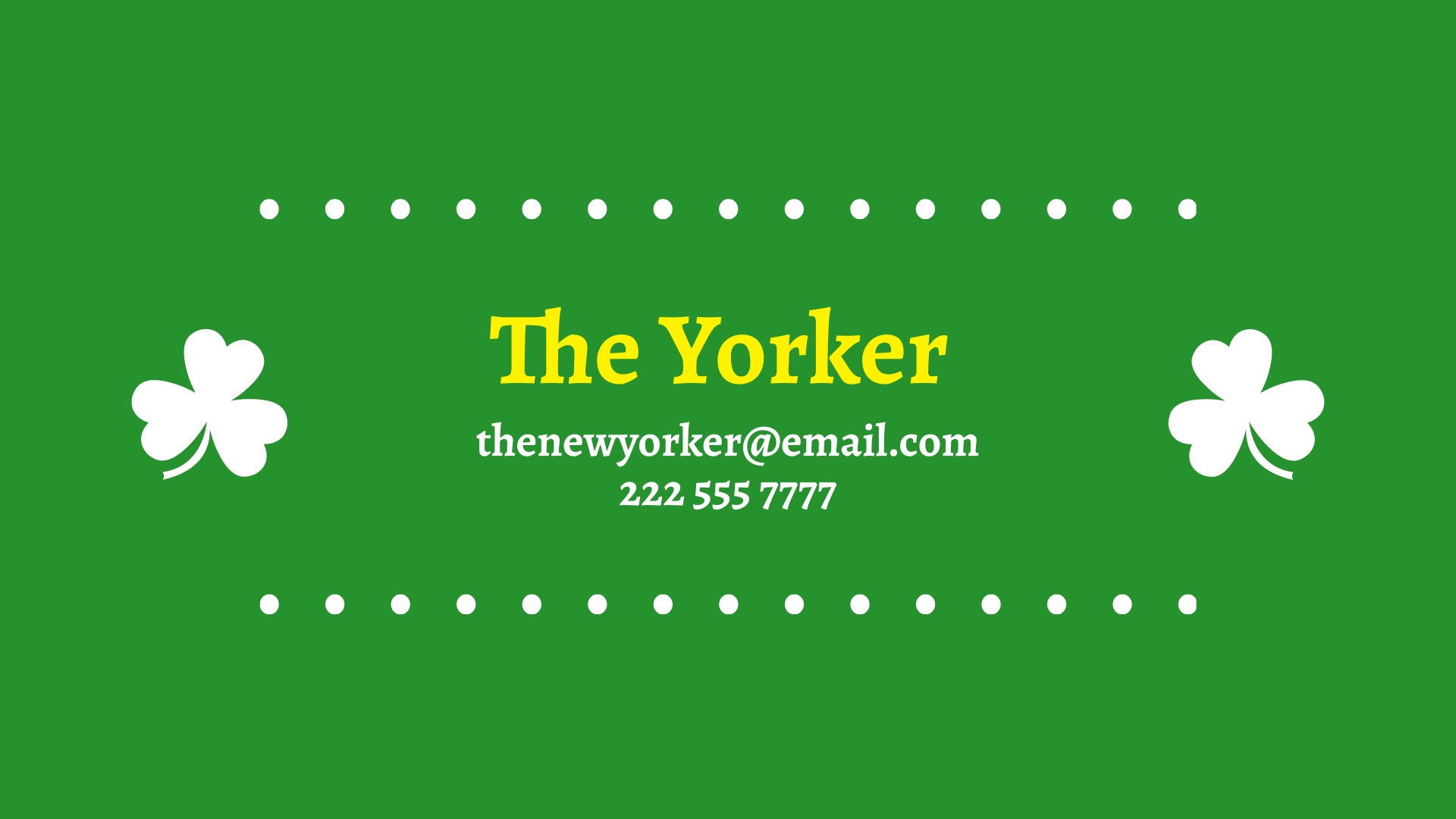 Free Simple St. Patrick's Day Presentation Template to Edit Online
