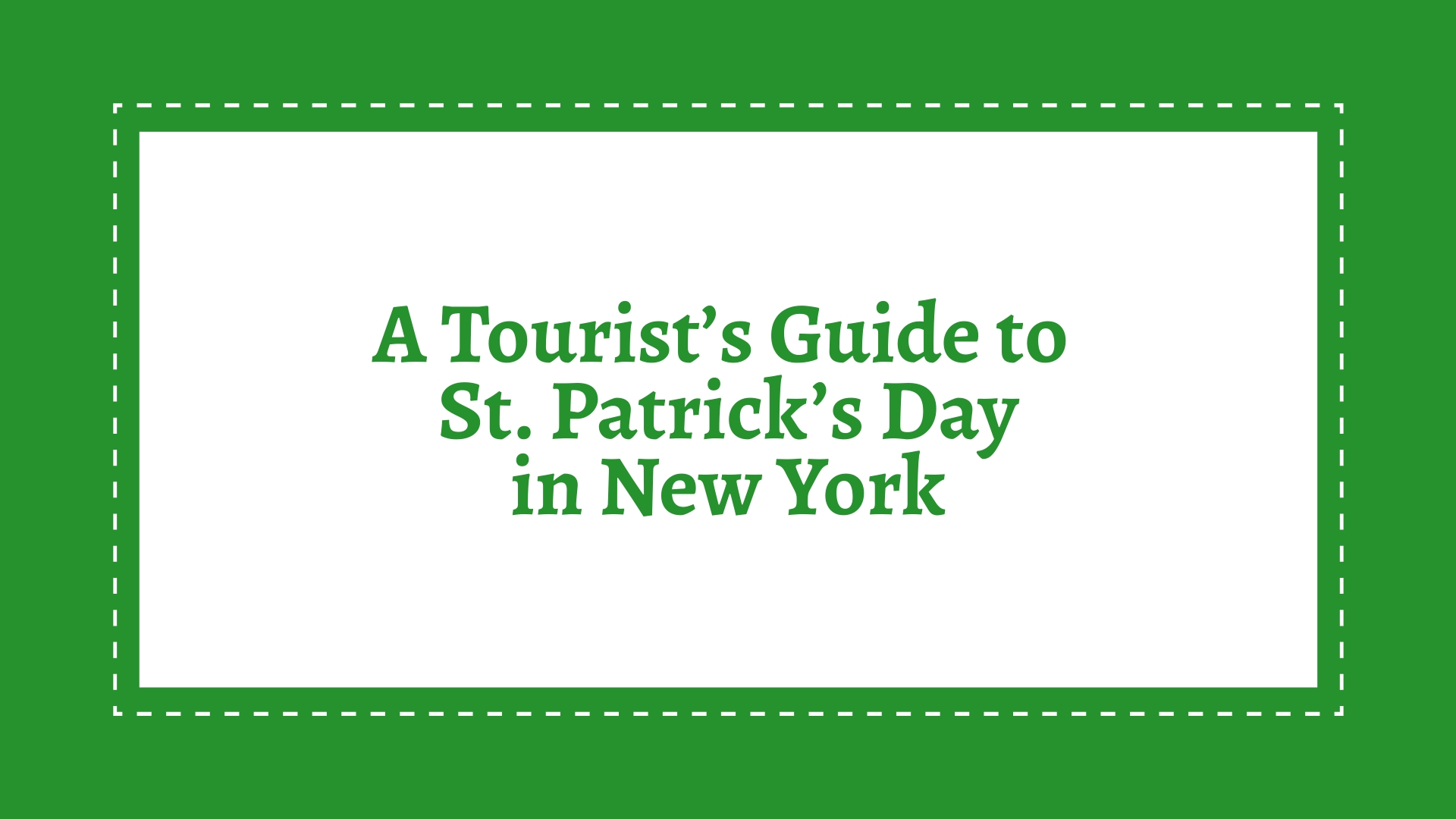 Free Simple St. Patrick's Day Presentation Template to Edit Online