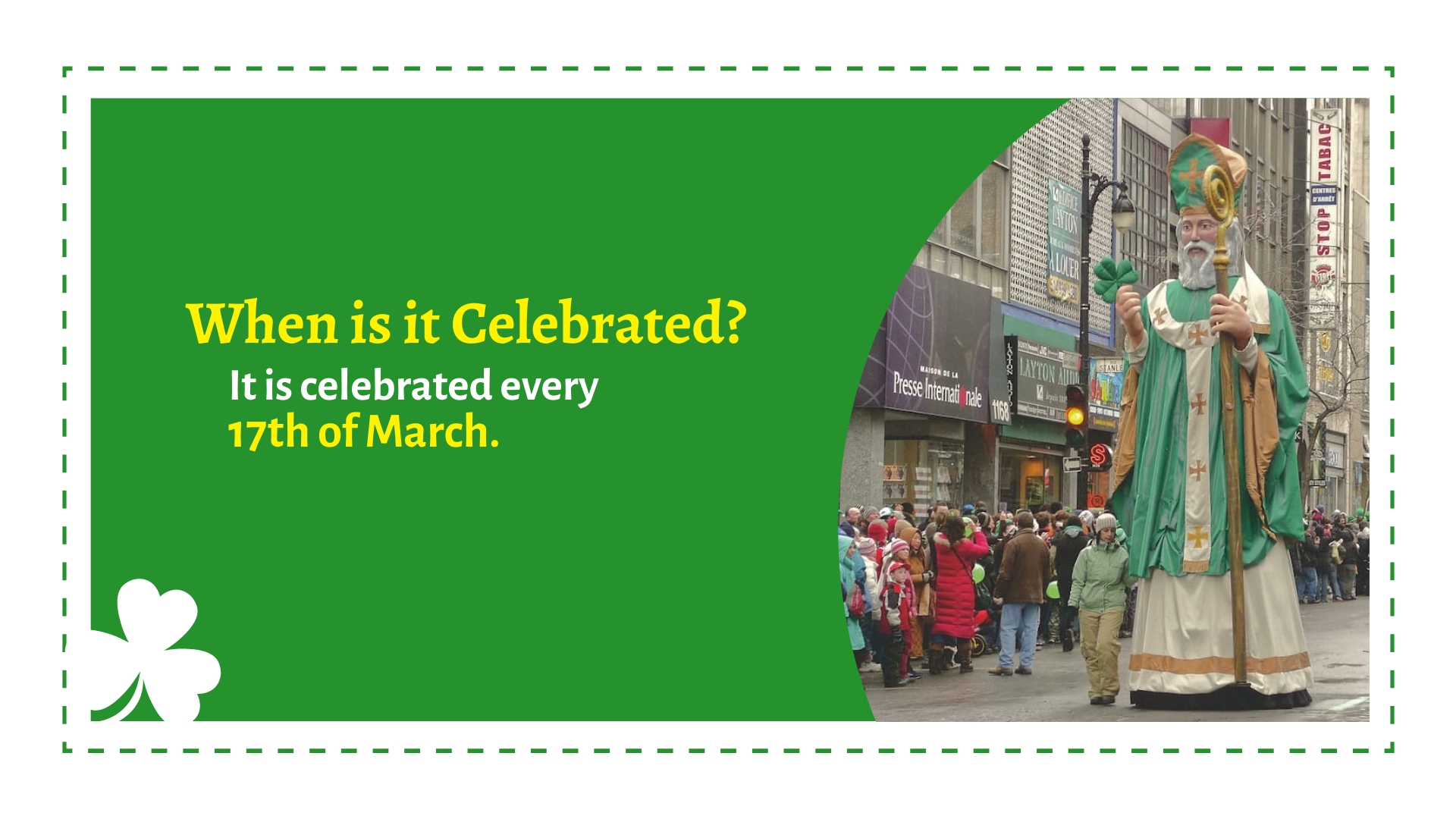Free Simple St. Patrick's Day Presentation Template to Edit Online