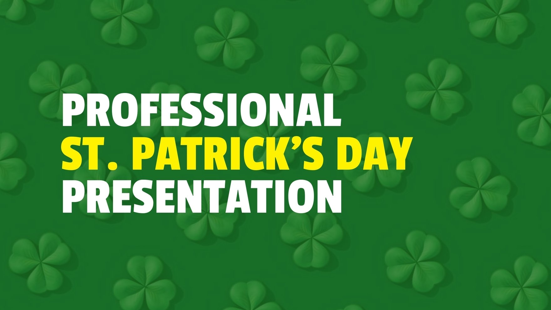 Professional St. Patrick's Day Presentation