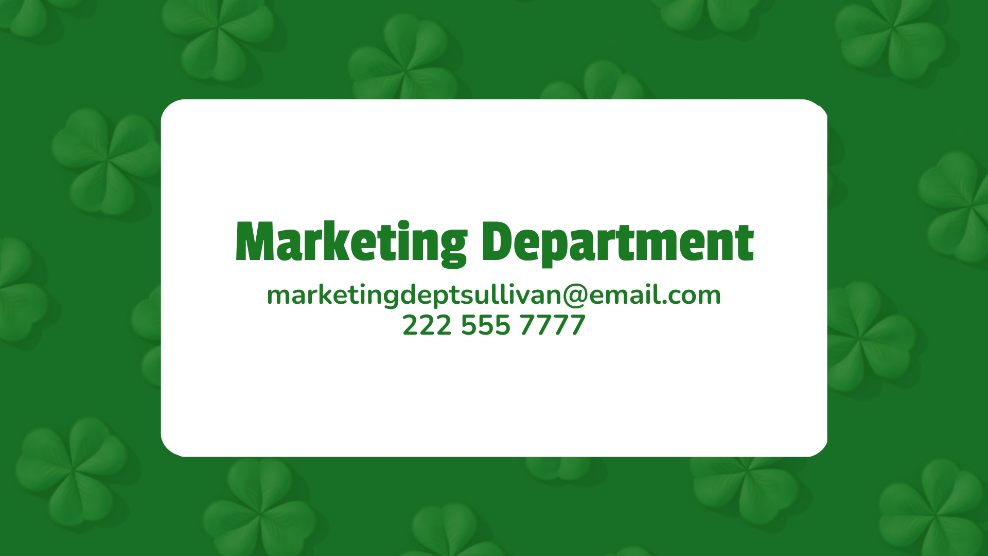 Free Professional St. Patrick's Day Presentation Template to Edit Online
