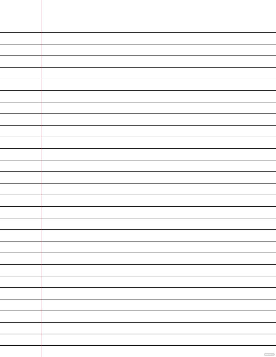 Blank Notebook Paper Template in Illustrator, Word, PDF, Google Docs